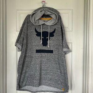 The Rock Under Armour hooded short sleeve sweatshirt